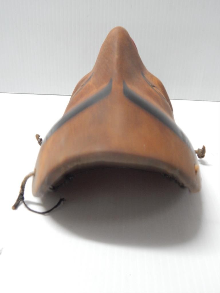 VINTAGE NW COAST SALISH INDIAN ALDER WOLF TRANSFORMATION MASK - V. MOON