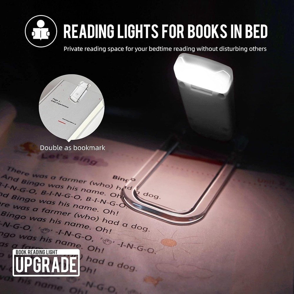 USB Rechargeable Book Light Clip On