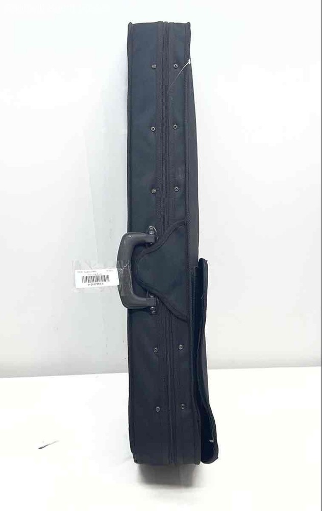 Black Solid Fabric Handle Zipper Storage Musical Instrument Violin Case
