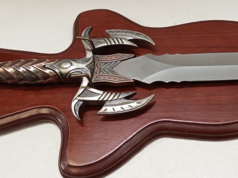 Decorative Short Sword With Wall Plaque Mount