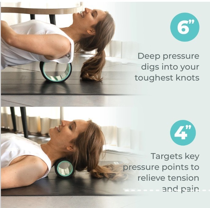 Chirp - Ultimate Back + Neck Bundle | 4-Pack Wheel Foam Roller Set for Back &...