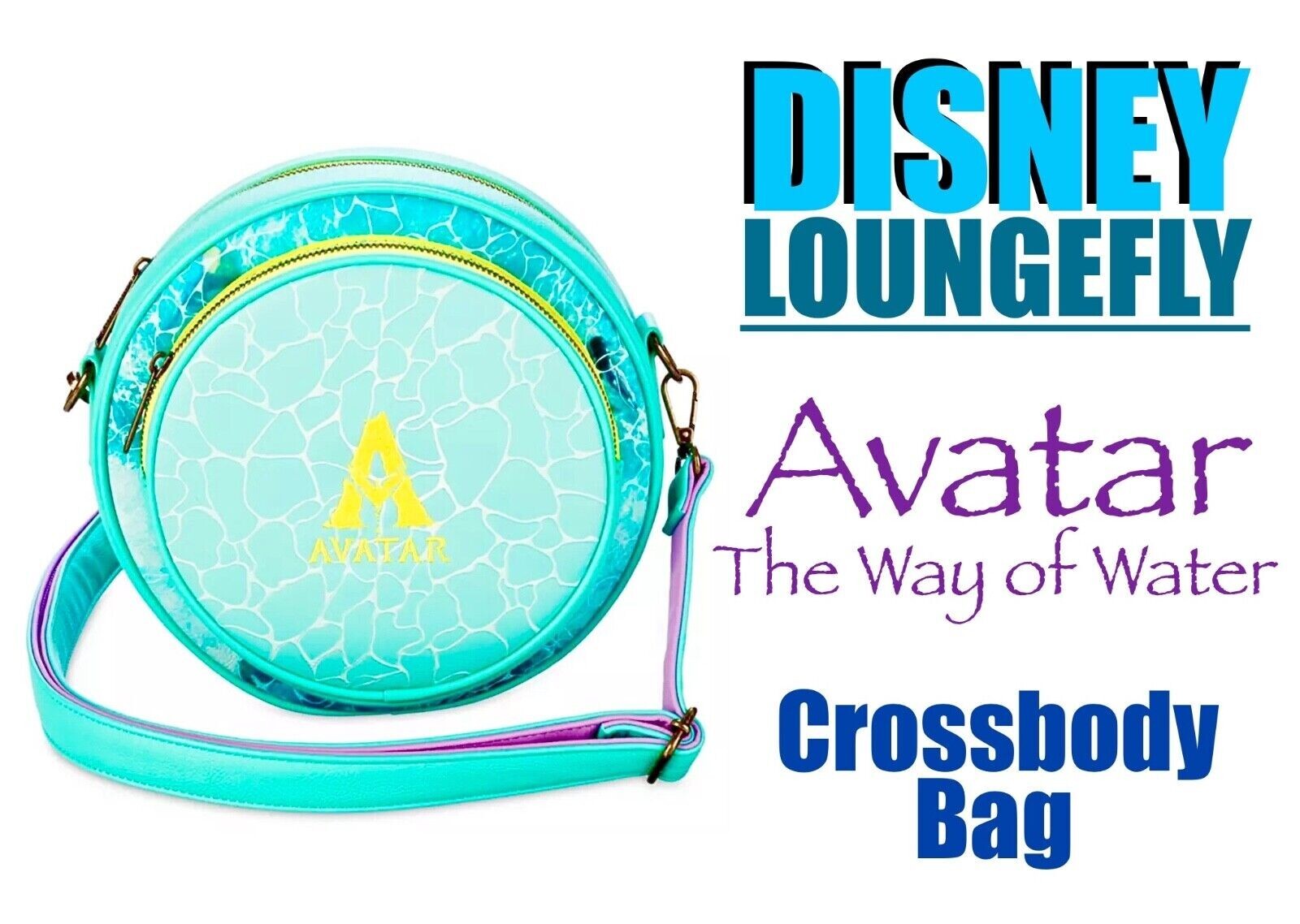 2023 DISNEY LOUNGEFLY AVATAR: THE WAY OF WATER PANDORA CROSSBODY BAG BACKPACK