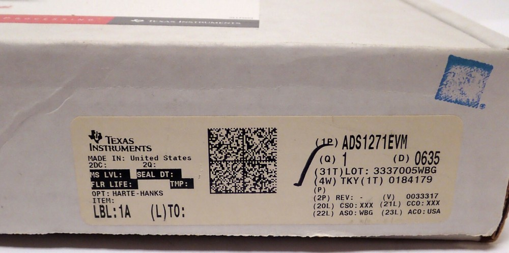 TEXAS INSTRUMENTS ADS1271EVM EVALUATION MODULE for ADS1271, NOS!