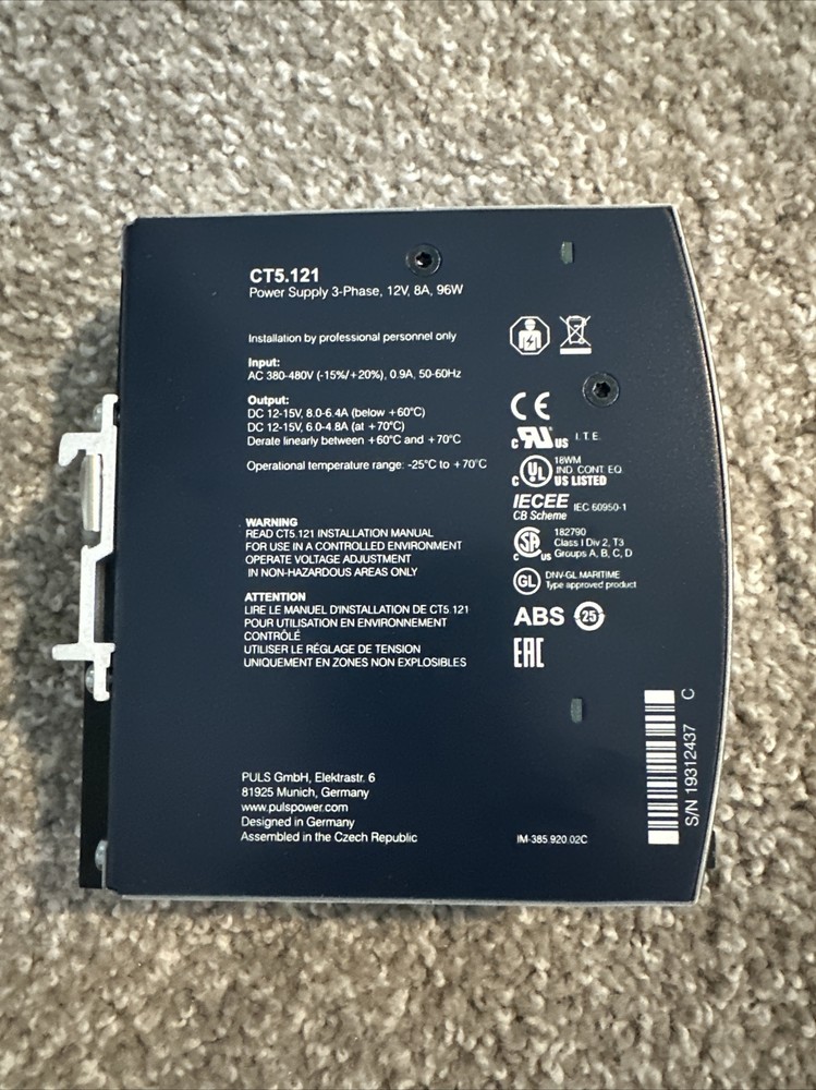 PULS DIMENSION POWER SUPPLY CT5