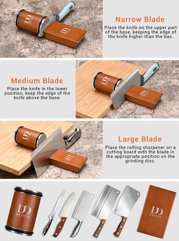 Knife Sharpener Set with Diamond Sharpening Wheel Multi-Angle Magnetic