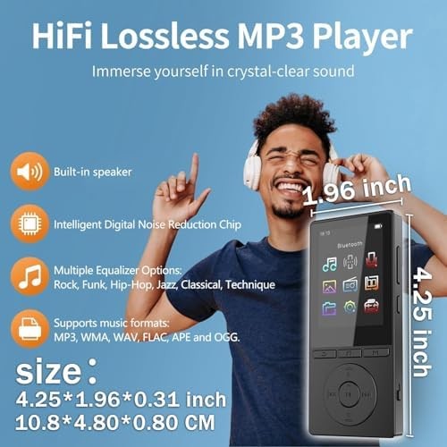 Bluetooth MP3 Player 64GB with Screen