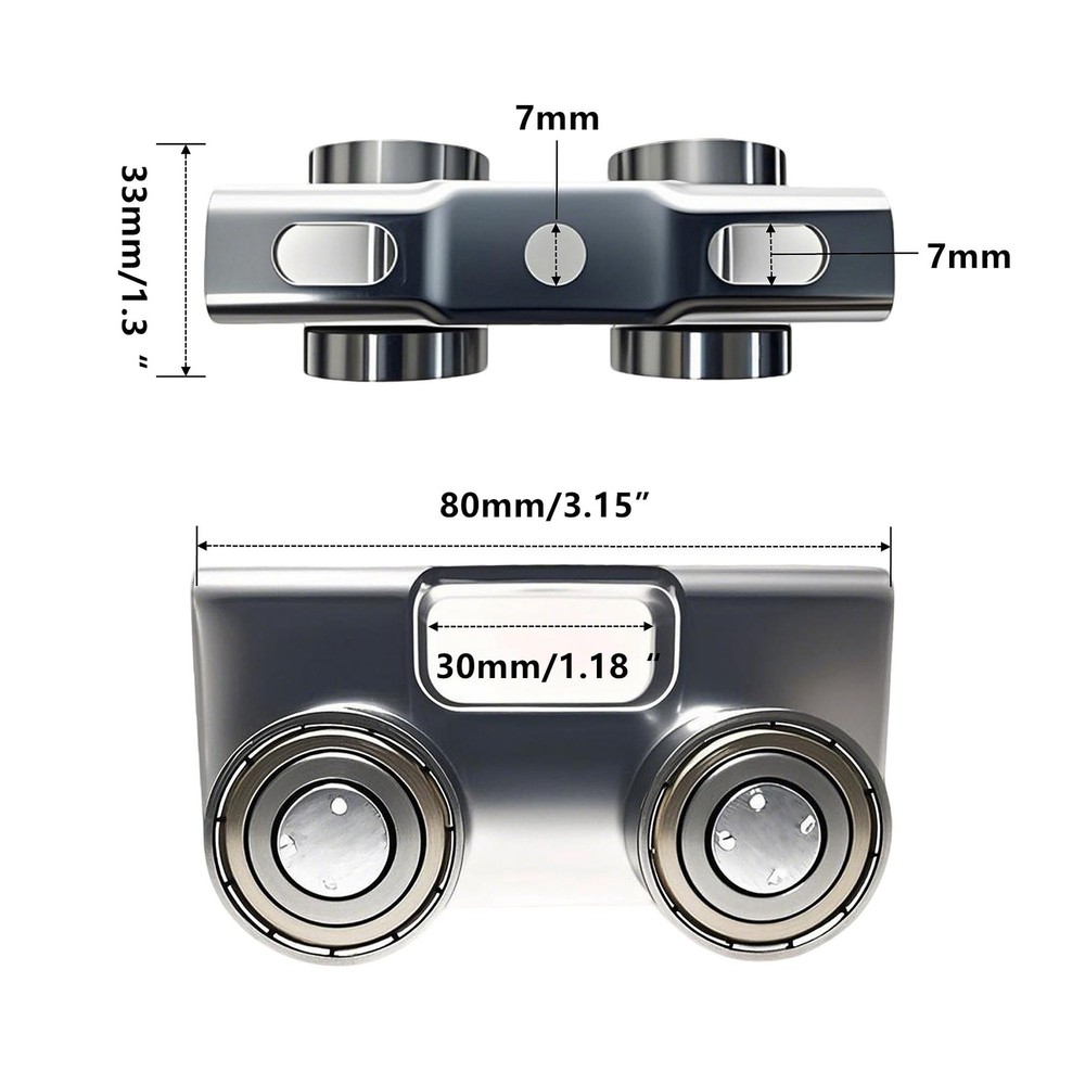 4 Wheel Trolley Assembly Rollers, Upgraded Load & Stable Silent Roller Trolle...