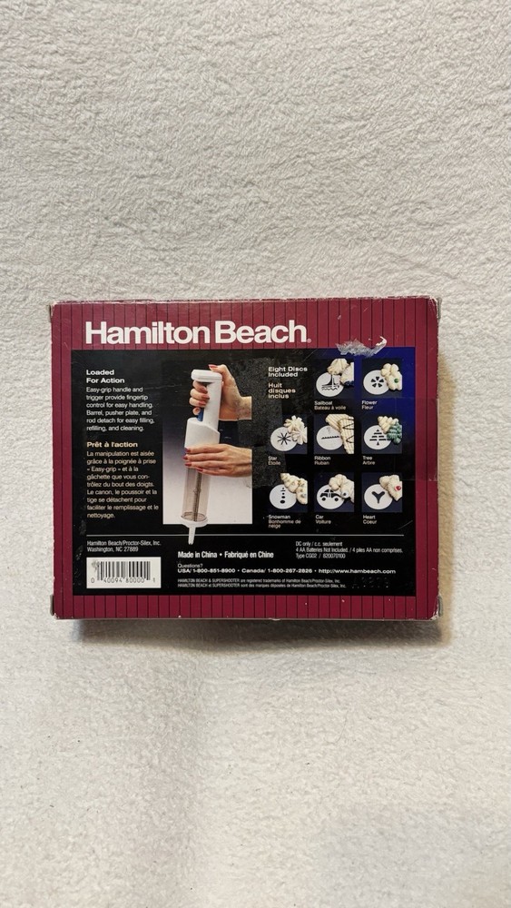 Hamilton Beach The Super Shooter Replacement Cookie Press - White