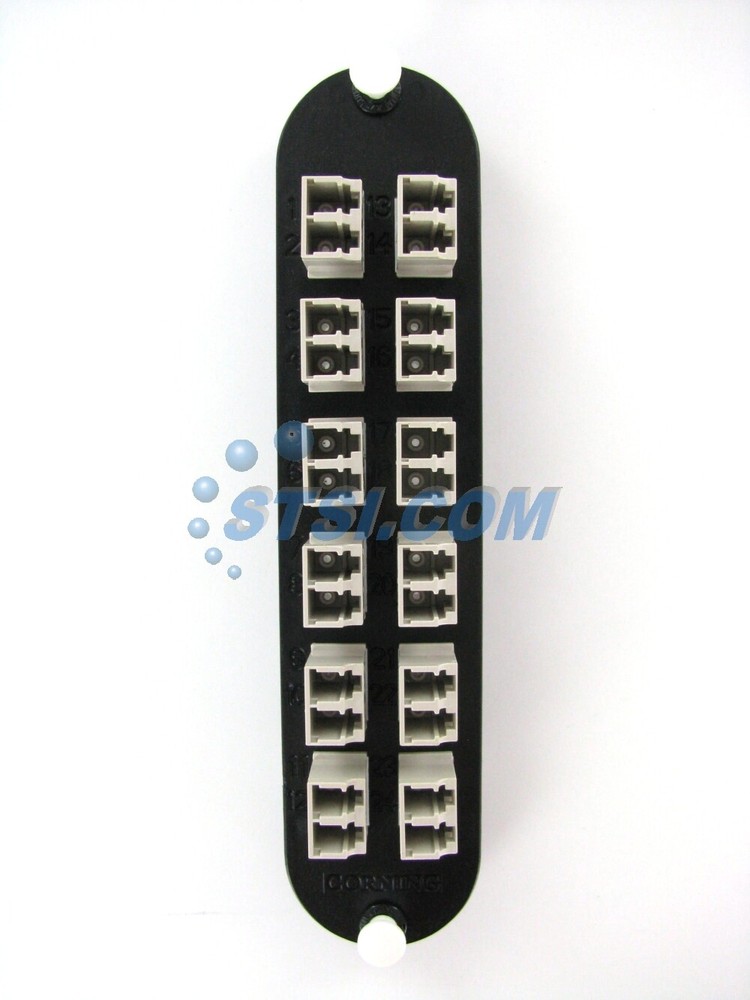 Corning CCH-CP24-A8 Patch Panel, 12 LC Duplex OM1 Multimode 62.5 Adapters ~STSI