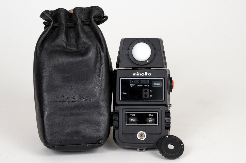 Minolta Flashmeter II with Spherical Diffuser, Reflective Light Attachment, Case