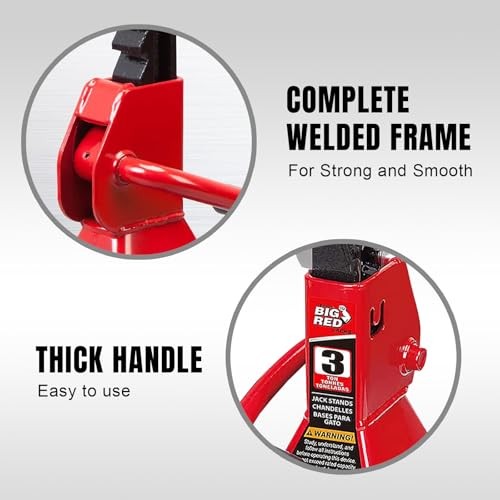 (6,600 LBs) Jack Stands, with Adjustable Lock Car Jack Stand, Fit 3 Ton Basic