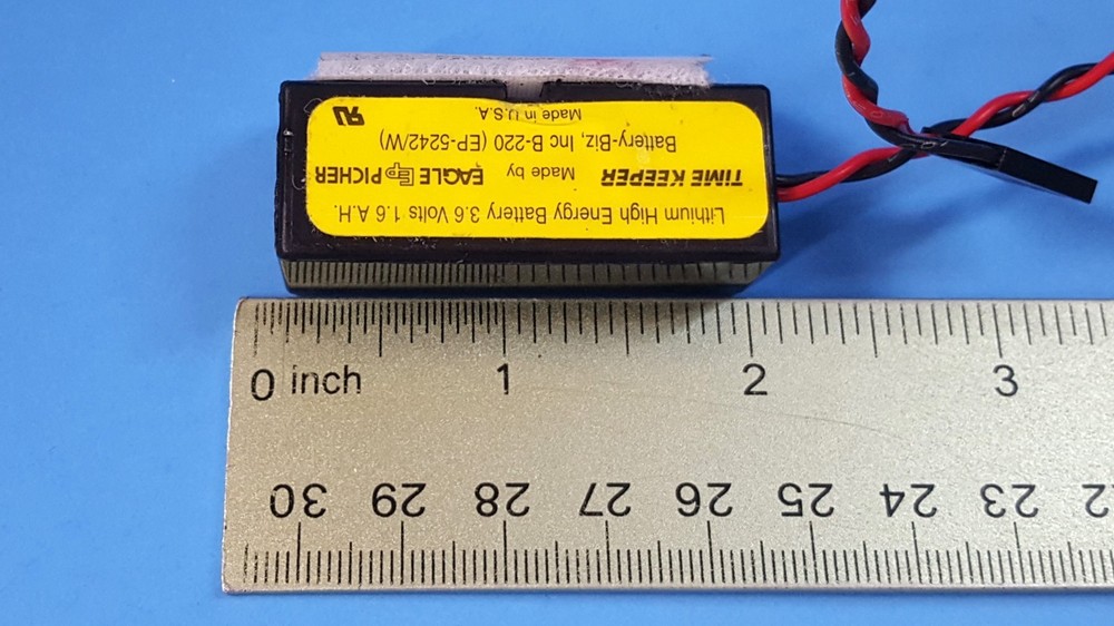 Memory Backup Battery, EP-5242/W, EAGLE PICHER, EP, Time Keeper, PLC Backup Batt