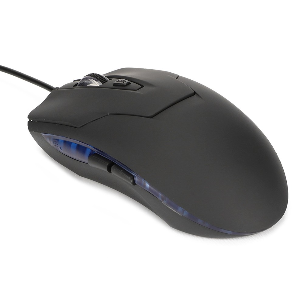Wired Mouse Blue Backlit Type C Ergonomic Multimedia Keys Adjustable DPI Gaming