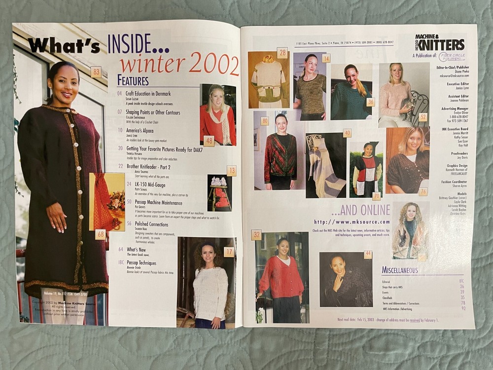 Machine Knitter Source - Complete Set, 2002- 4 magazines!