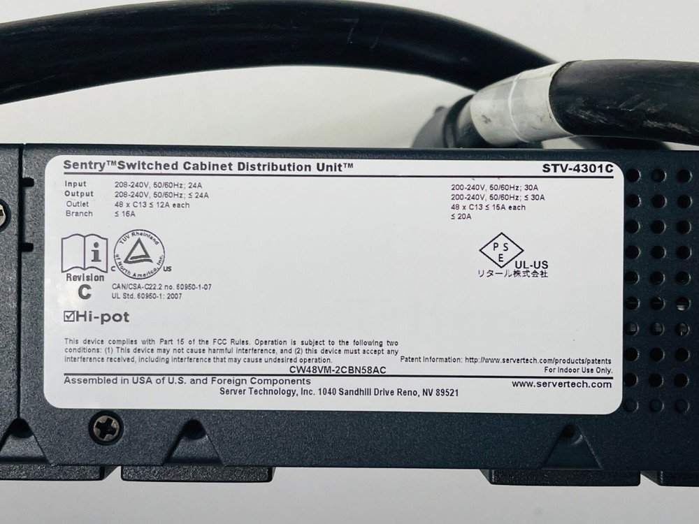Server Technology STV-4301C Switched PDU - 5.0kW / USED
