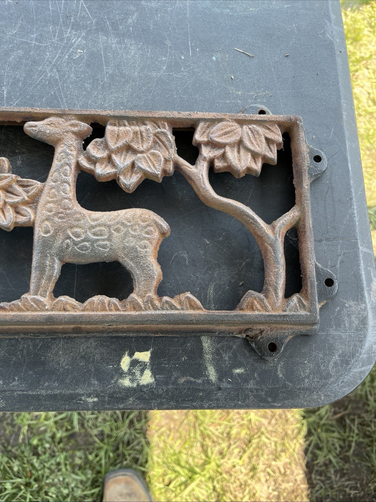 Vintage Cast Iron Animals Bench Back Safari Jungle Theme 6”x28”