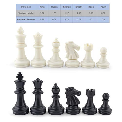 Only Magnetic Plastic Chessman Set for Replacement of Missing Chess Pieces