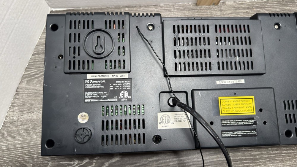 Emerson MS3103 Triple-Play Linear 3CD Changer With Malfunctions READ DESCRIPTION