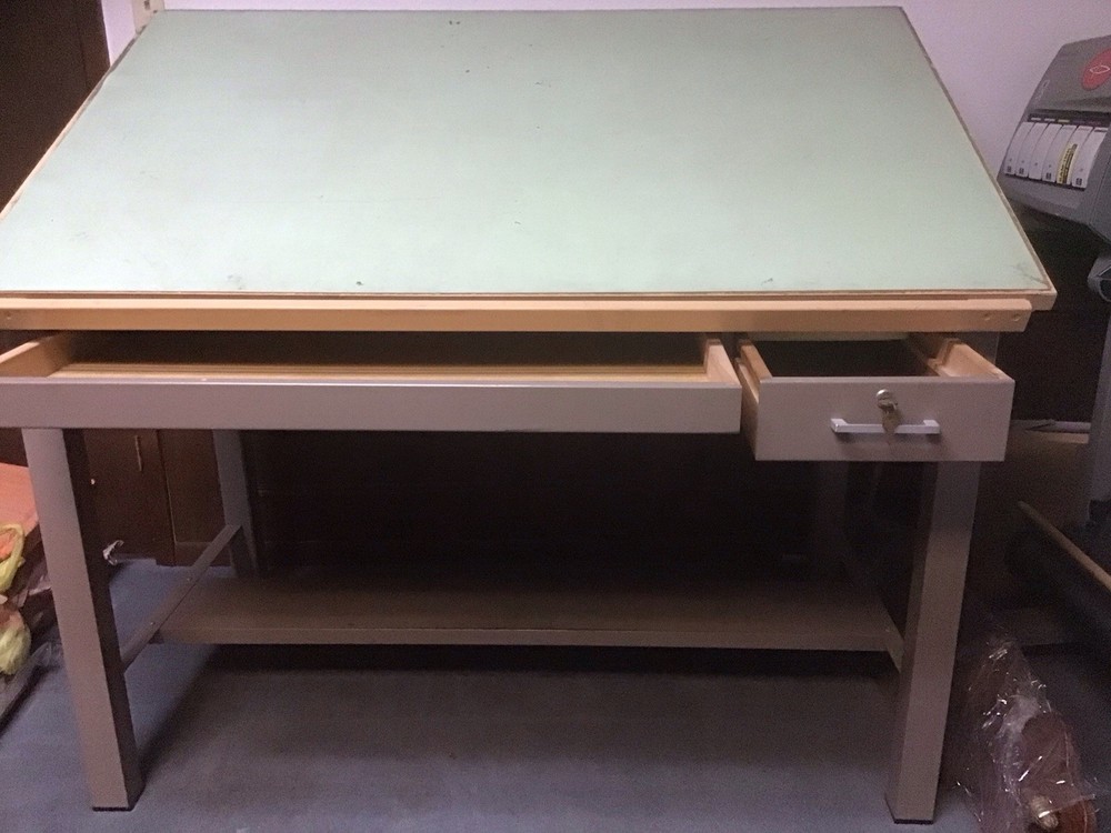 Drafting Table with Storage Drawers Artist Craft Desk