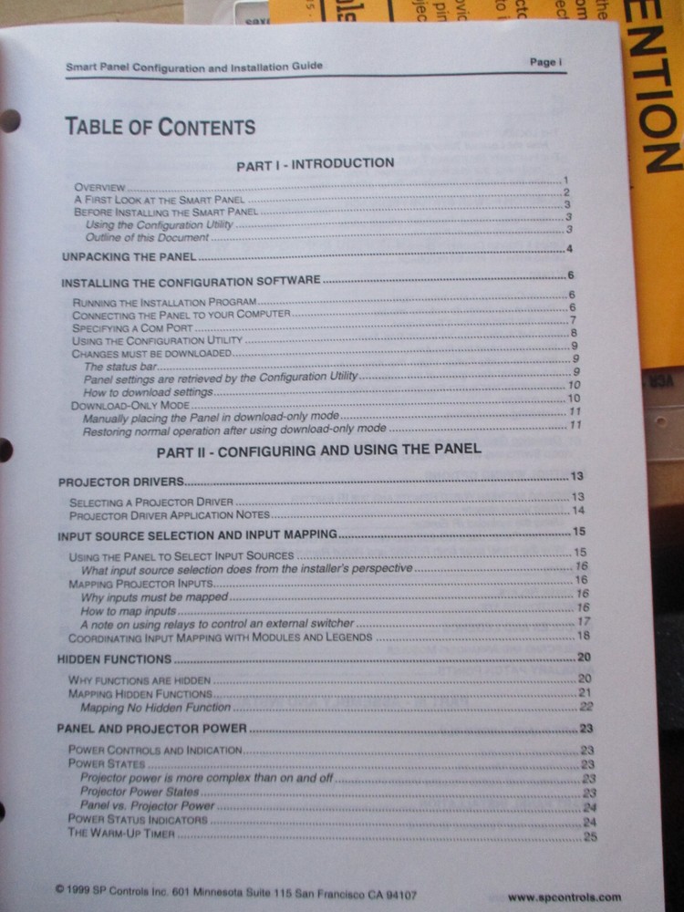 SP Controls Smart Panel Small Projector Controller SP2-CHAS Black LIGHTS UP