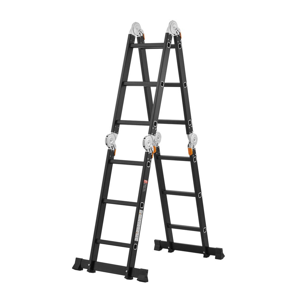 Multi-Purpose Folding Ladder 7-in-1 3 Step 12ft with Scaffolding Plank