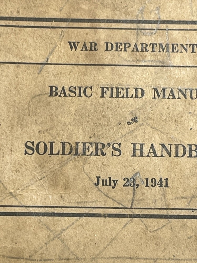 Original WW2 US Solders Handbook 1941 Document