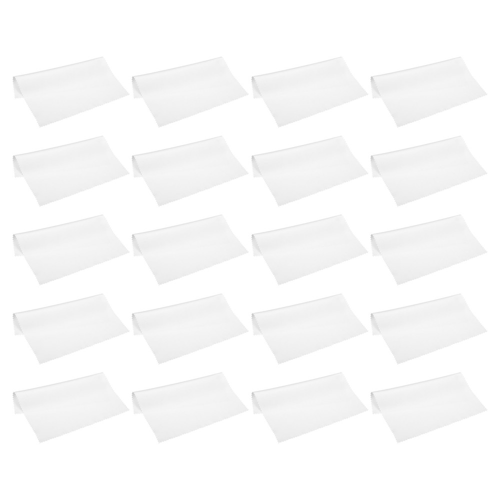 20Pcs 6"x6" Microfiber Cleaning Cloth CAMERA LEN White