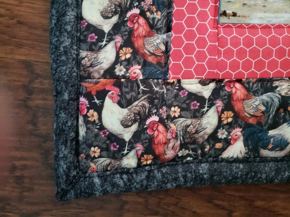 Quilt, Handmade, Chickens