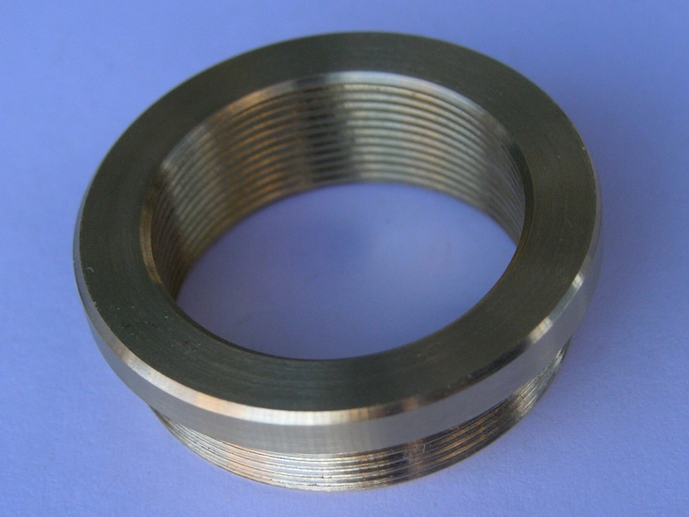 RMS TO M25 THREAD BRASS WITH FLANGE MICROSCOPE OBJECTIVE LENS ADAPTER