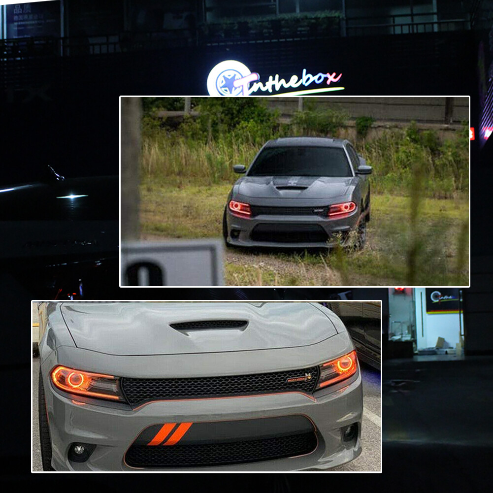 For 2015-20 Dodge Charger Bluetooth APP RGBW Multi-Color LED DRL Board Headlight