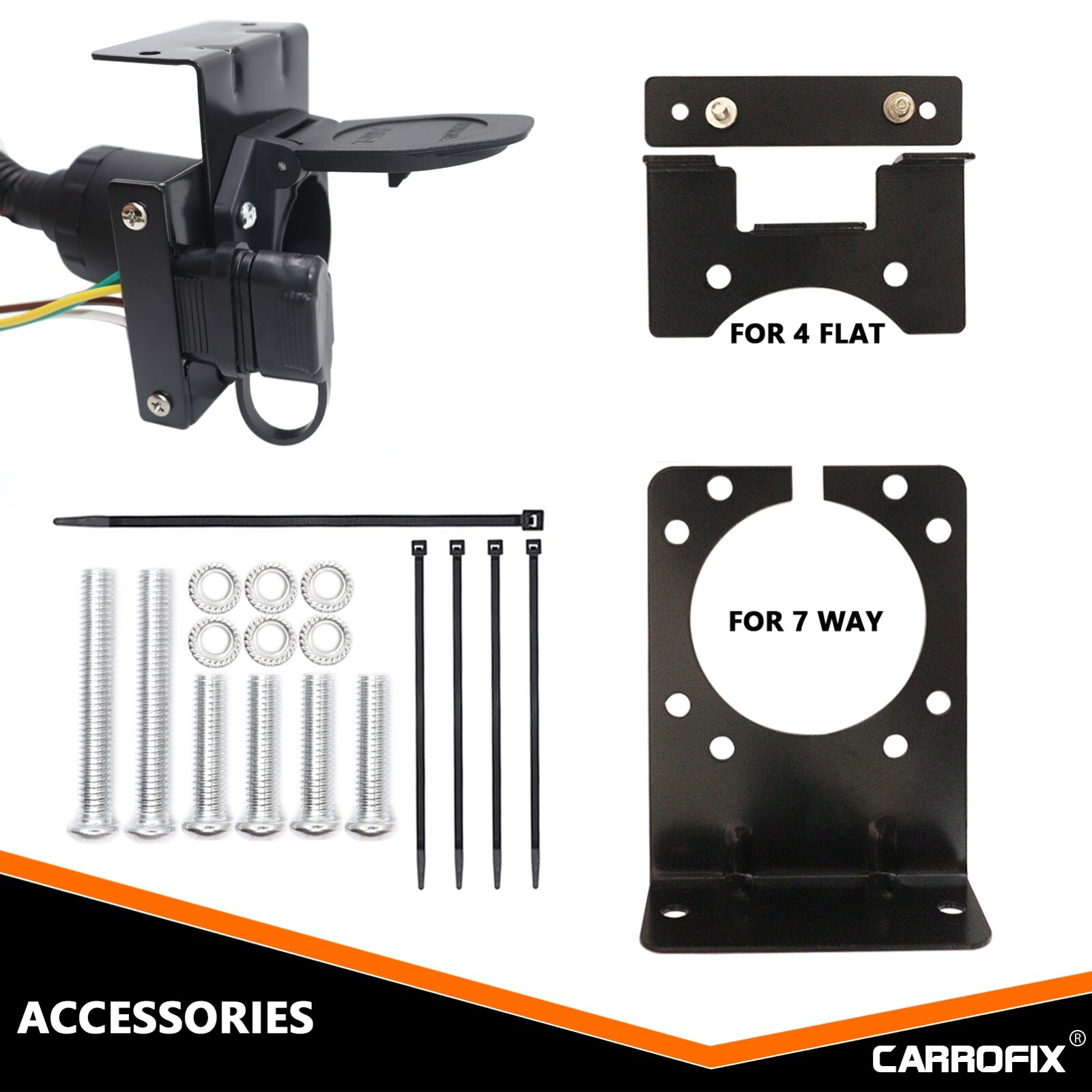 Multi-Tow 7 Blade and 4-Way Flat Trailer Connector for 2007-2013 Toyota Tundra