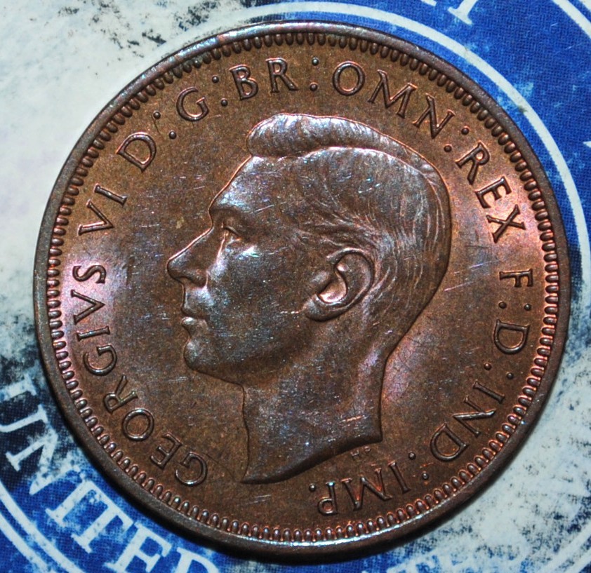 Great Britain Half Penny 1944 UNC {{{D288