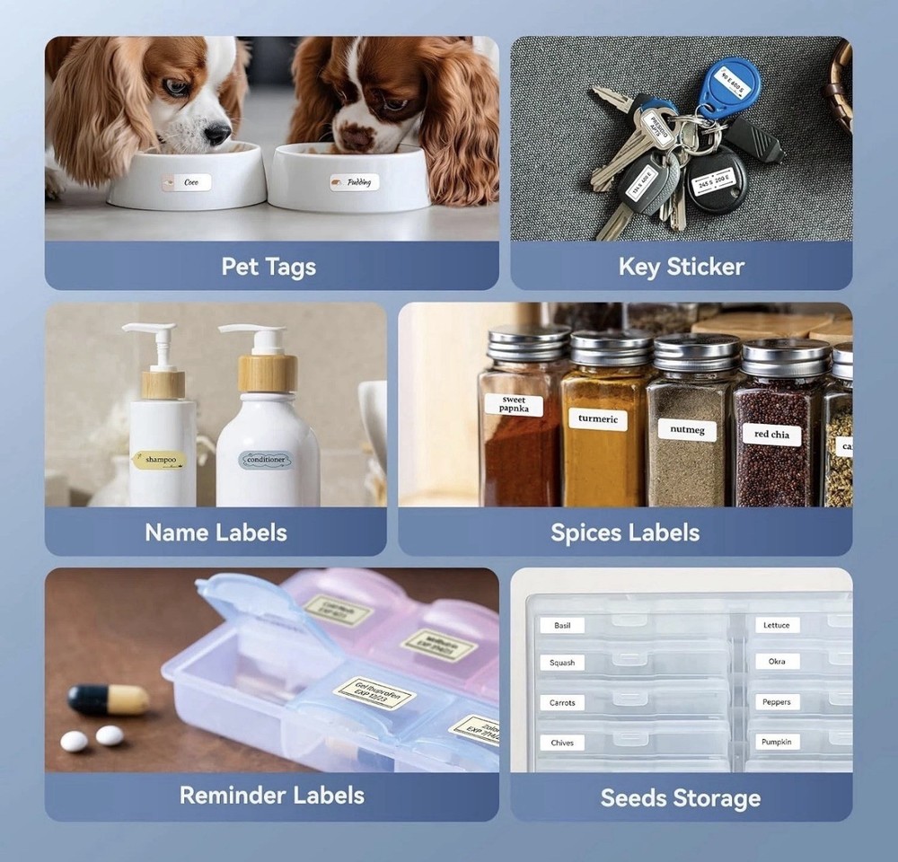 New NIIMBOT Label Maker Printer D11 Label Portable Wireless Connection Blue