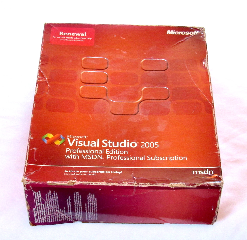 Microsoft Visual Studio 2005 Professional Edition MSDN - Sub Renewal + POSTERS