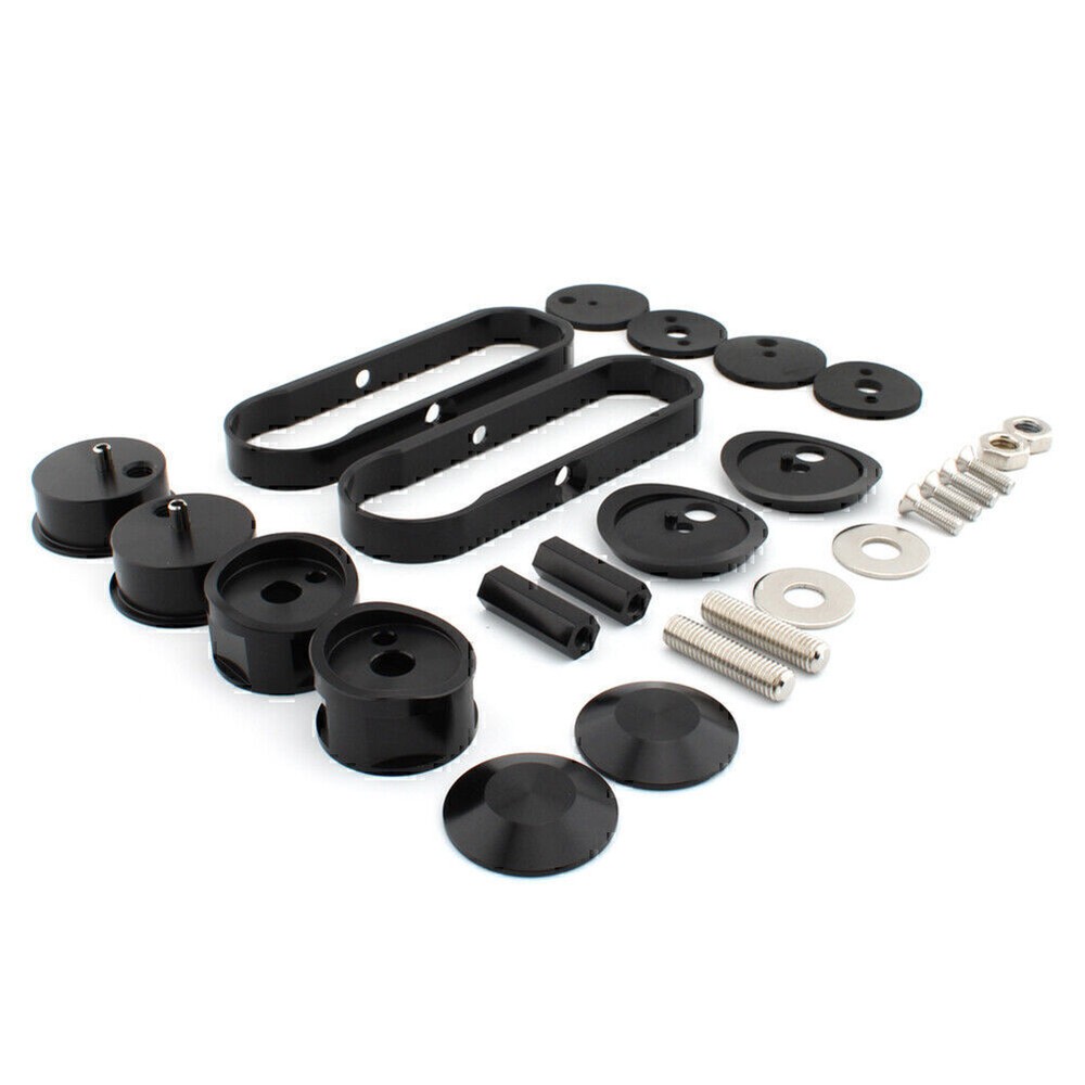 Black 180° Adjustable Drop Mirror Relocator Mount For Harley Touring 2006-2013