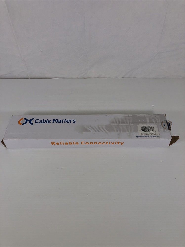 Cable matters RJ45 110 type 12 port cat6 vertical mini patch panel. Sealed