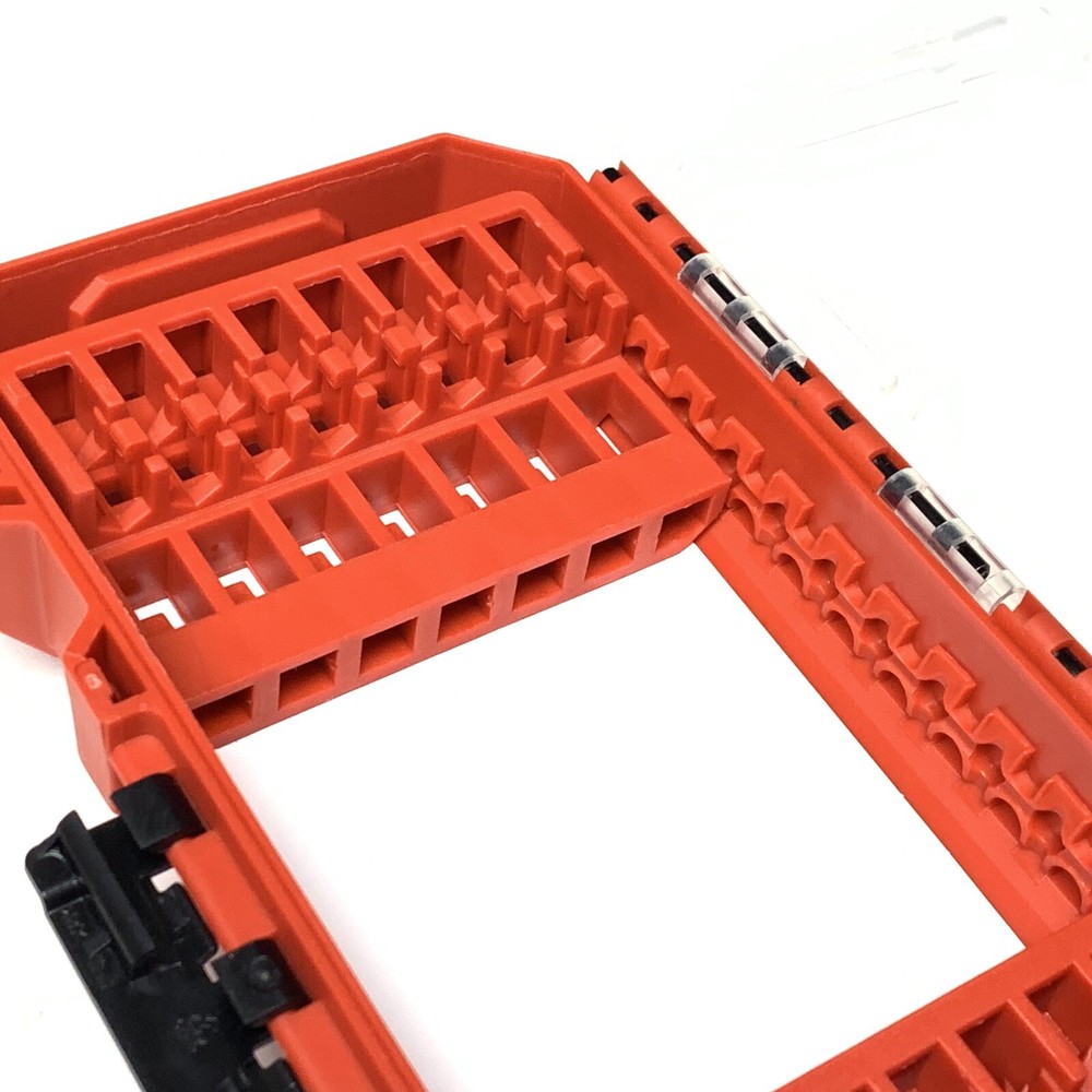 New Gen Milwaukee Bit Storage Case With 2 Bit Insert Holders Clear Top