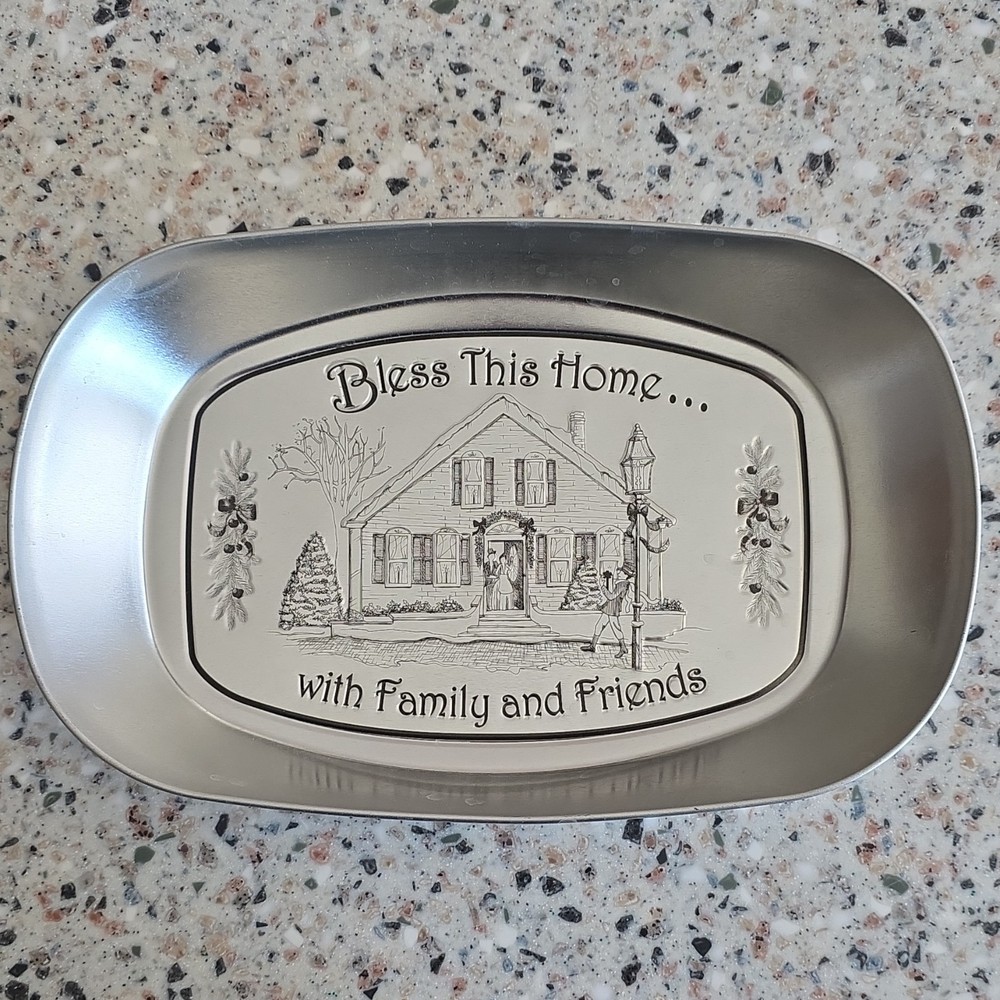 Dat'l Do-It Inc. Silver Metal Rectangle Serving Tray Bless This Home