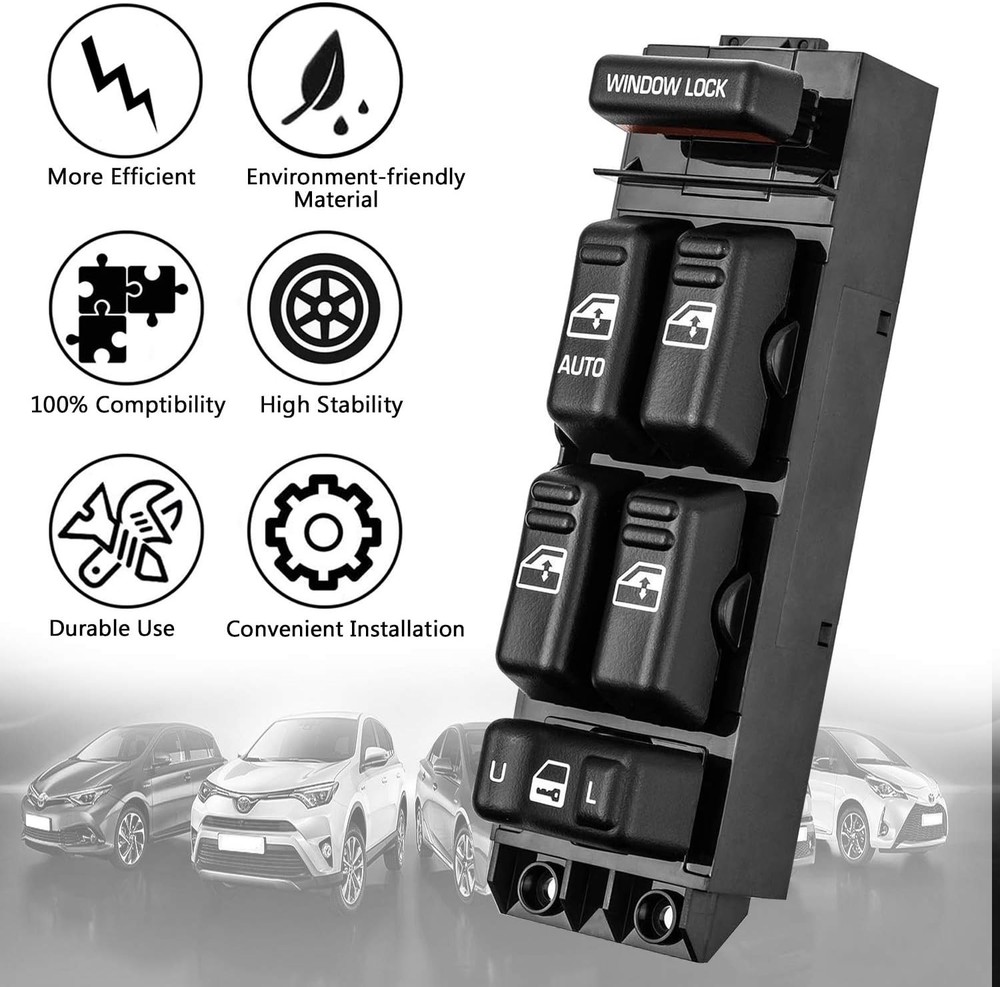 19259961 Power Window Switch Front Driver Side Compatible for 2000-2002 Chevy Si