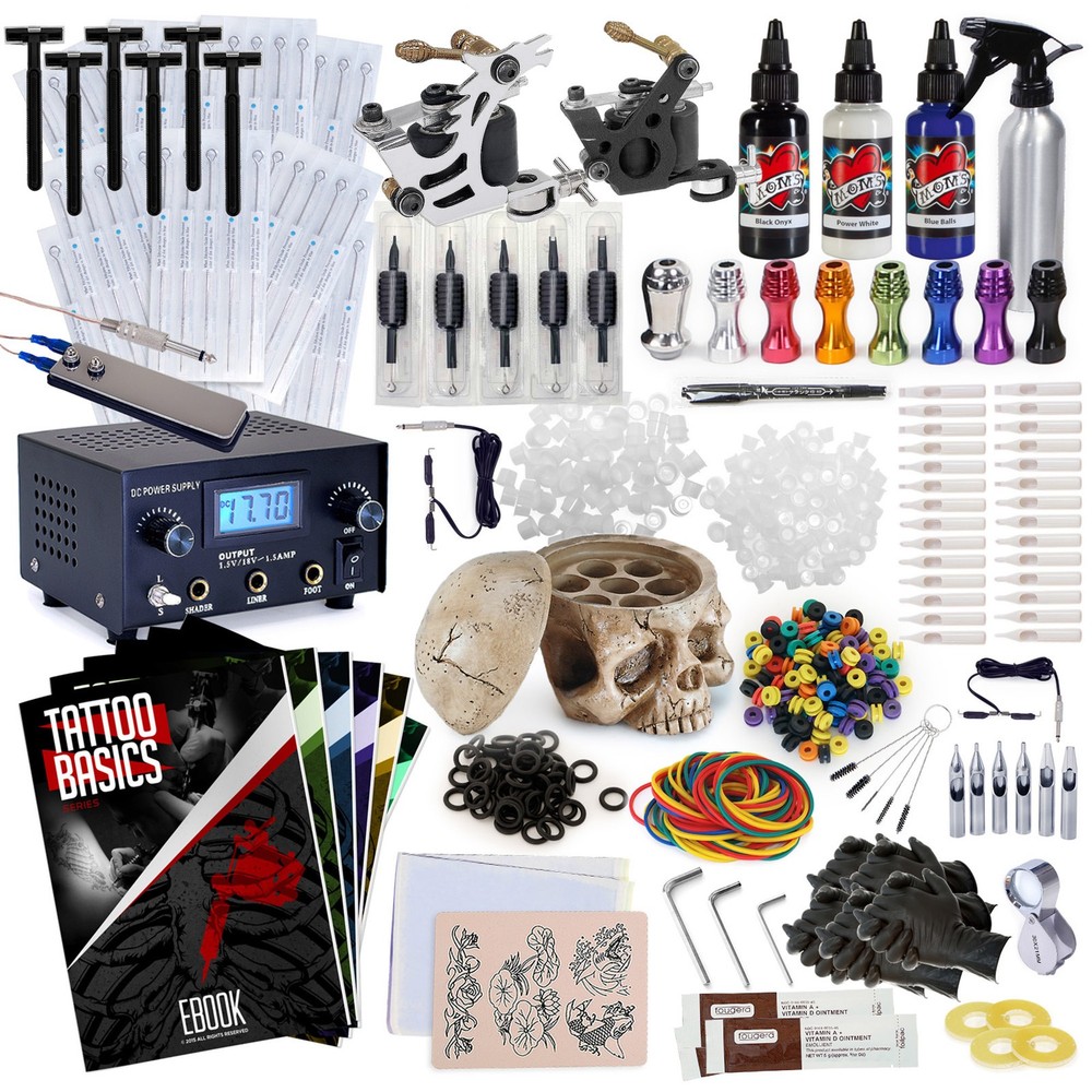 Complete Professional Tattoo Kit - Machine Equipment Set