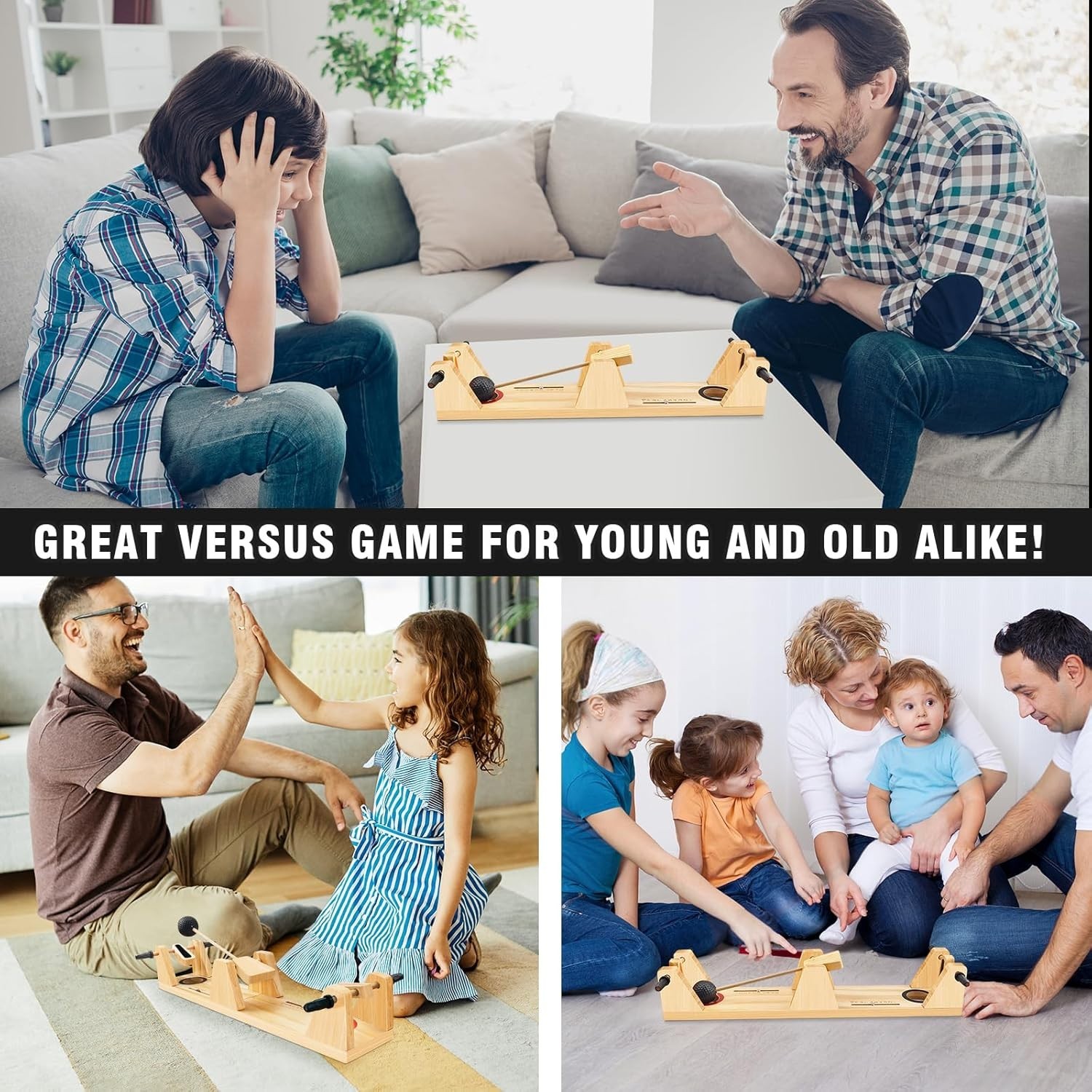 VolleyShot, Suitable for All Ages Volleyshot Tabletop Game, Entertaining Wooden