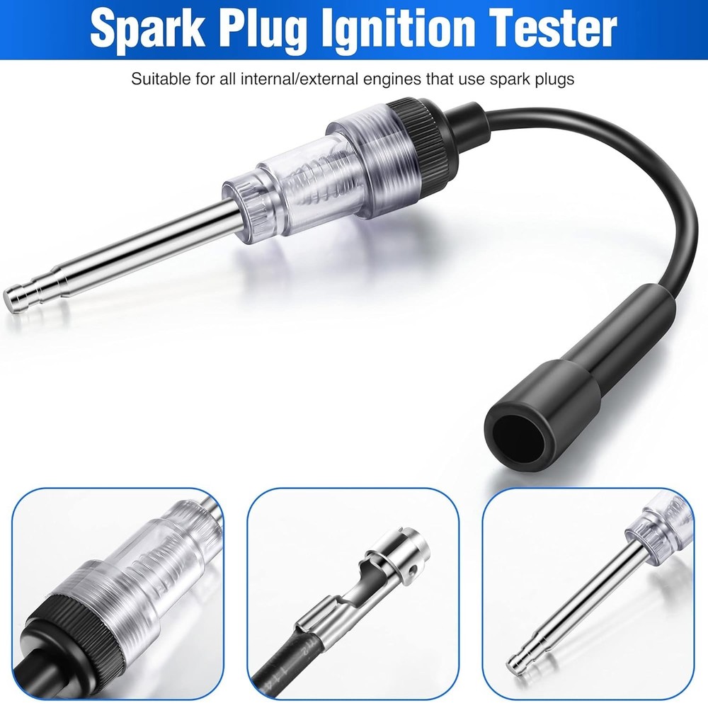 Automotive Compression Tester Kit with Spark Plug Tester for Engine Diagnostics