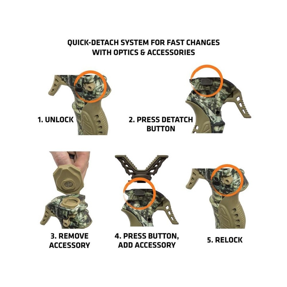PRIMOS Hunting Trigger Stick Gen3 Shooting Stick, Adjustable Height, Quick-De...