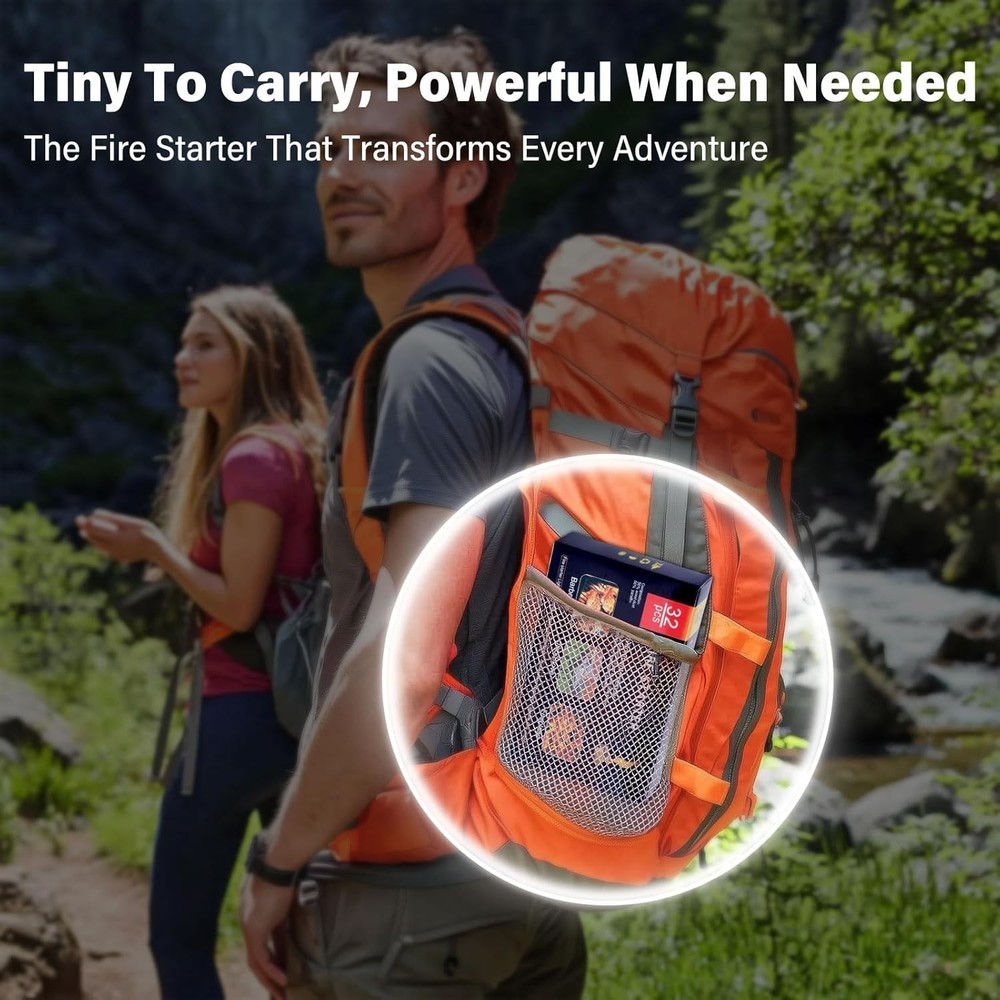 Water-Resistant Fire Starters - 32 Piece Eco-Friendly Camping Essentials