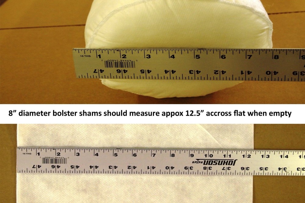8" Inch Bolster Insert, Pillow Form Neck Roll POLYESTER