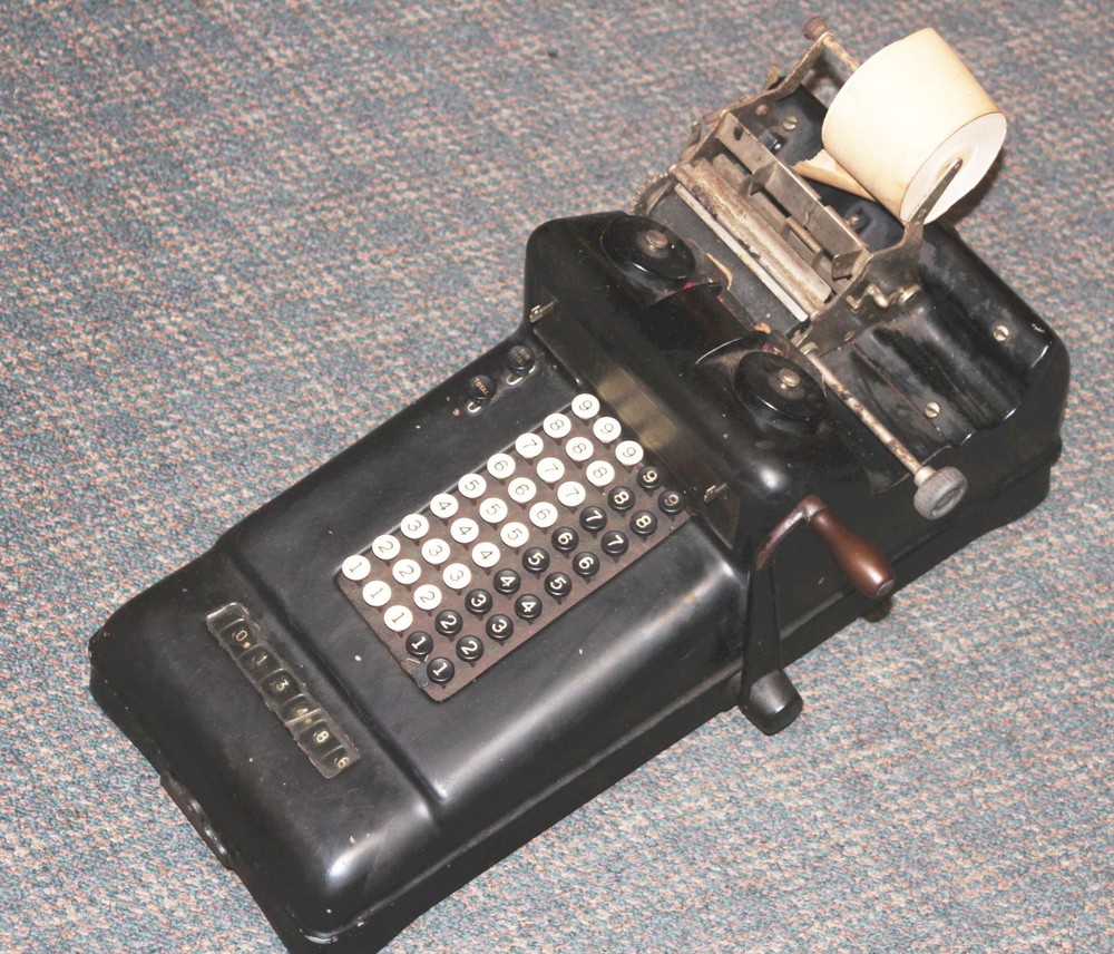 Vintage Burroughs Mechanical Adding Machine 5 Column Class-3