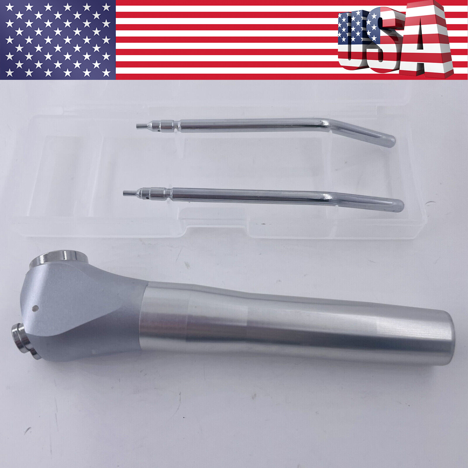 Dental 3 Way Air Water Syringe Triple Spray Handpiece with 2 Nozzles Tips Tubes