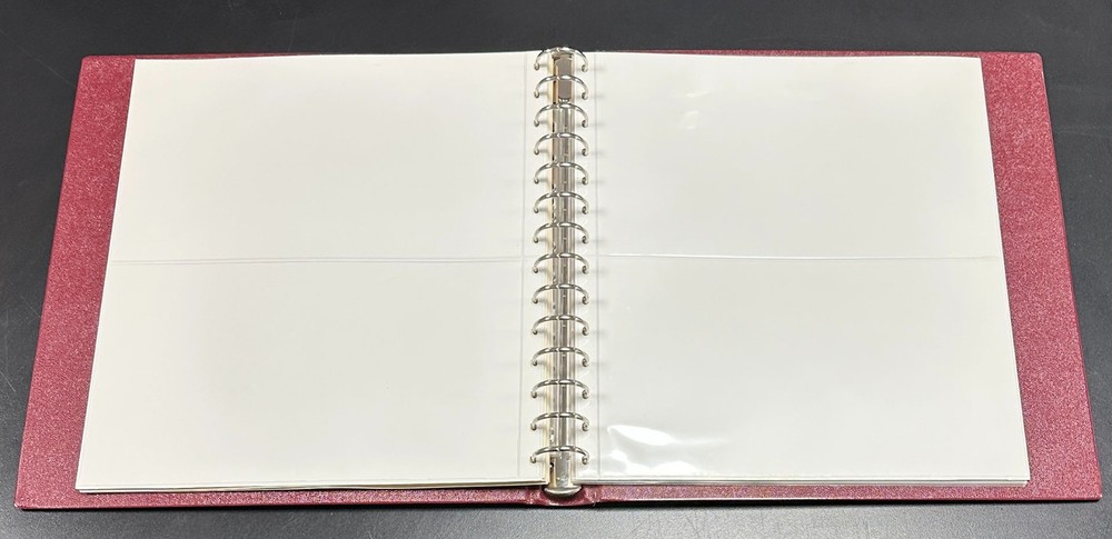 Vintage, Unused Safe Stamp Album w/ Pages, No Stamps - Red