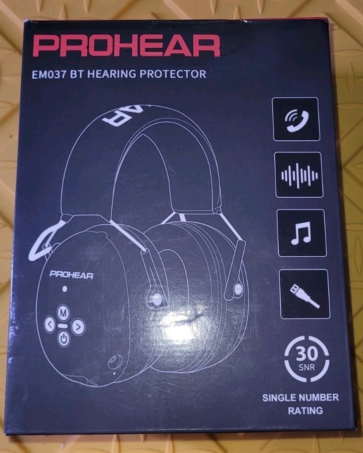 PROHEAR 037 Bluetooth BT Hearing Protection Headphone Rechargeable Batt OPEN BOX