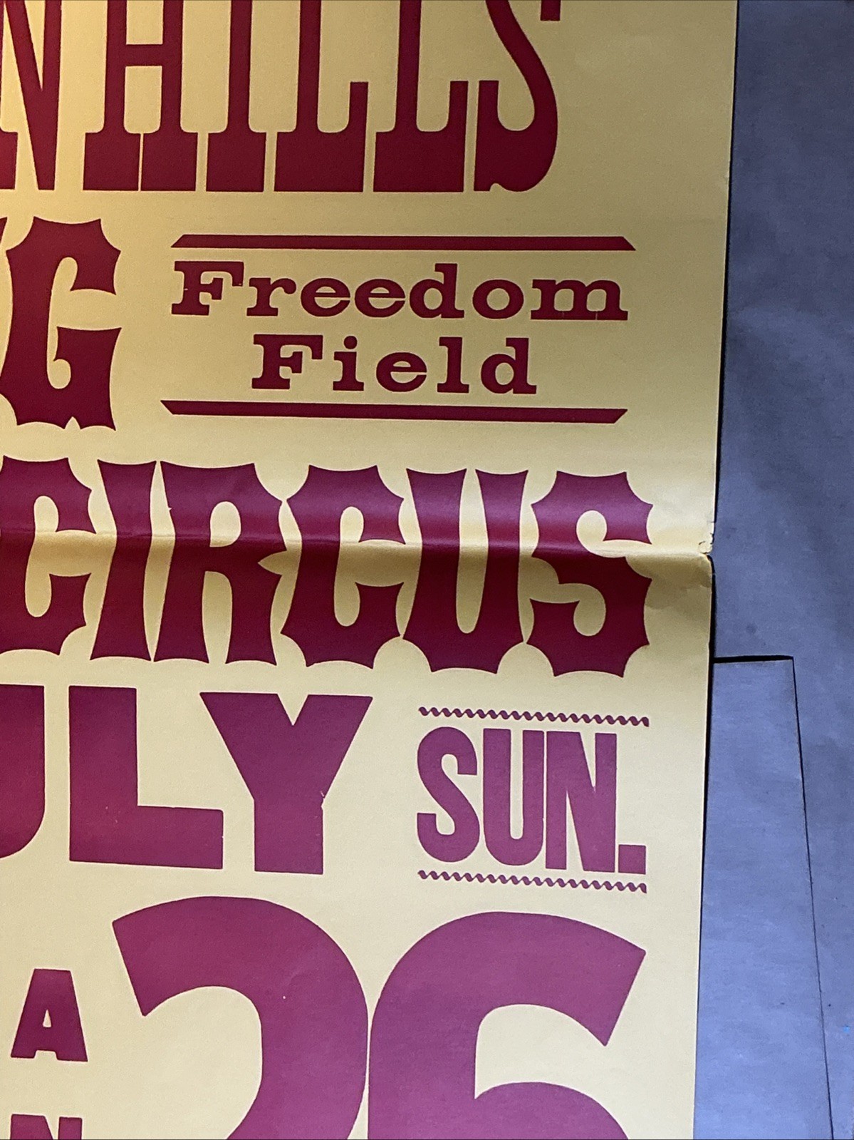 Vintage Date Poster July 25 + 26 Barnhills Flying Circus Medina OH INV-AM13